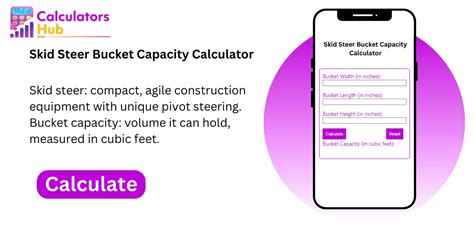 skid steer bucket capacity yards|skid steer bucket capacity calculator.